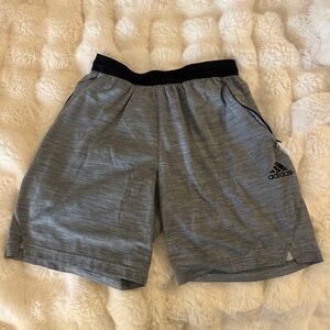 Adidas Men's Black and Gray Athletic Shorts